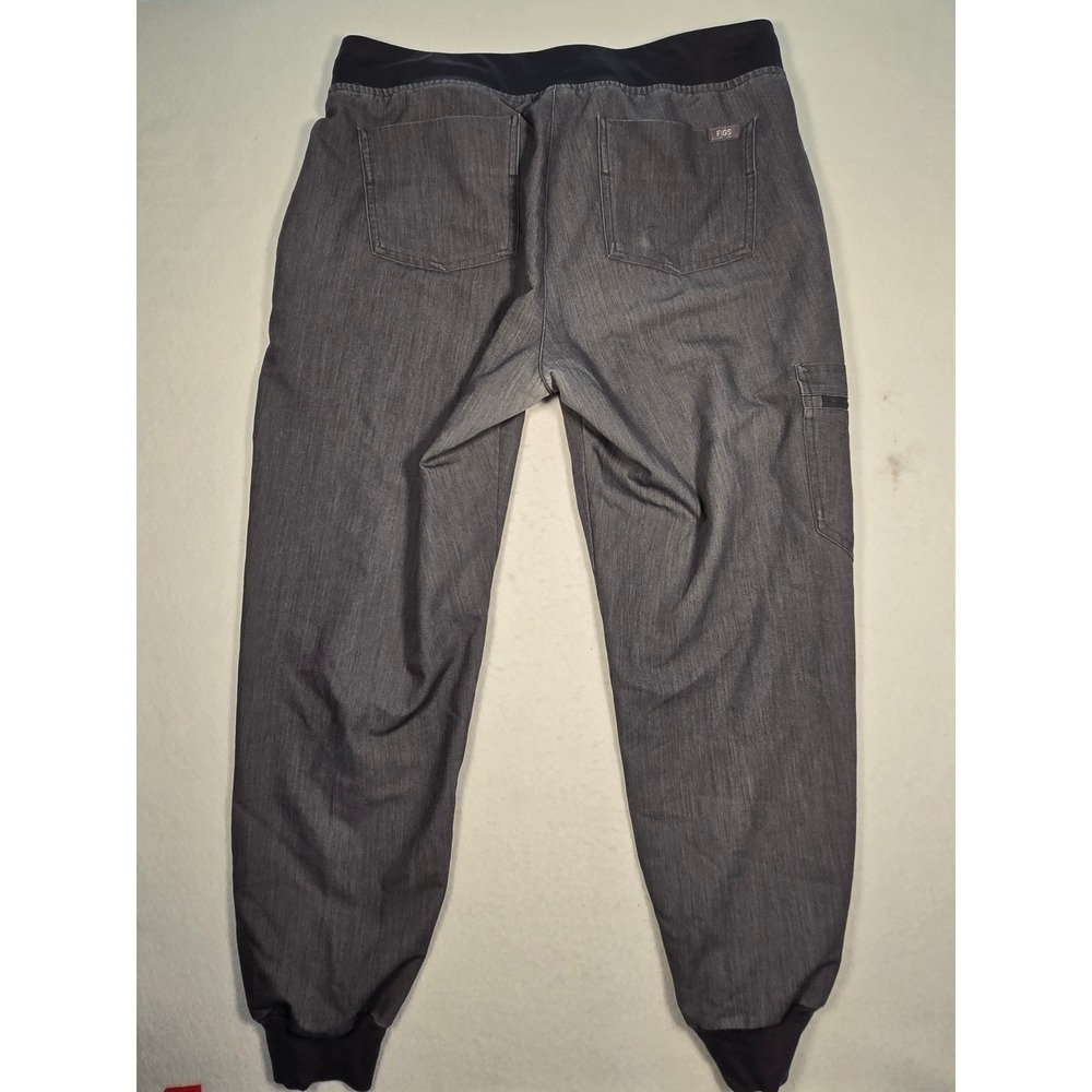 FIGS Jogger Scrub Pants Womens Medium Grey Technical Stretch Cargo *see notes - Picture 5 of 7